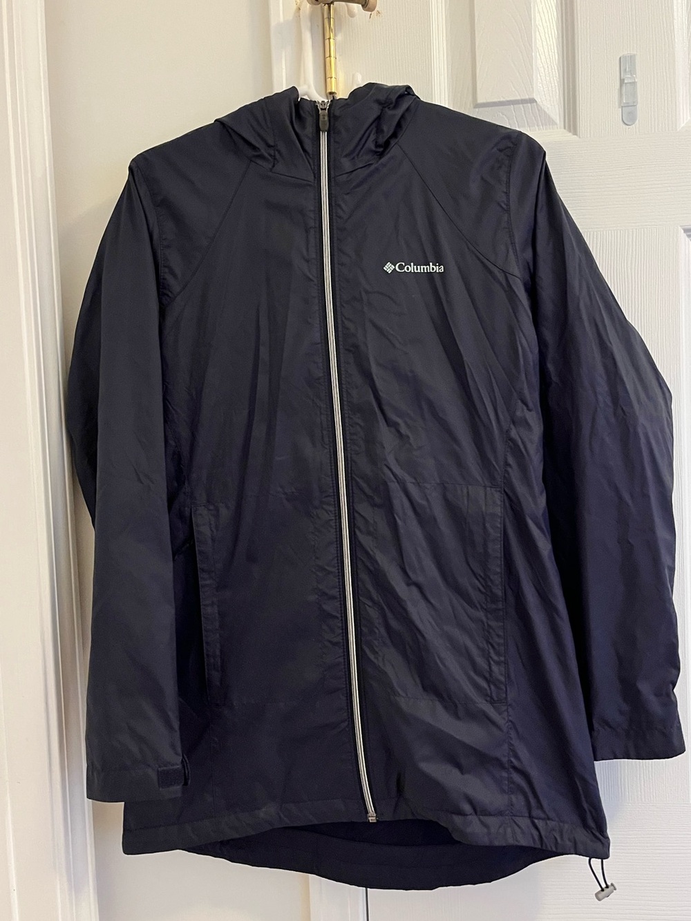 Columbia Women’s Navy Hooded Lightweight Jacket Size M